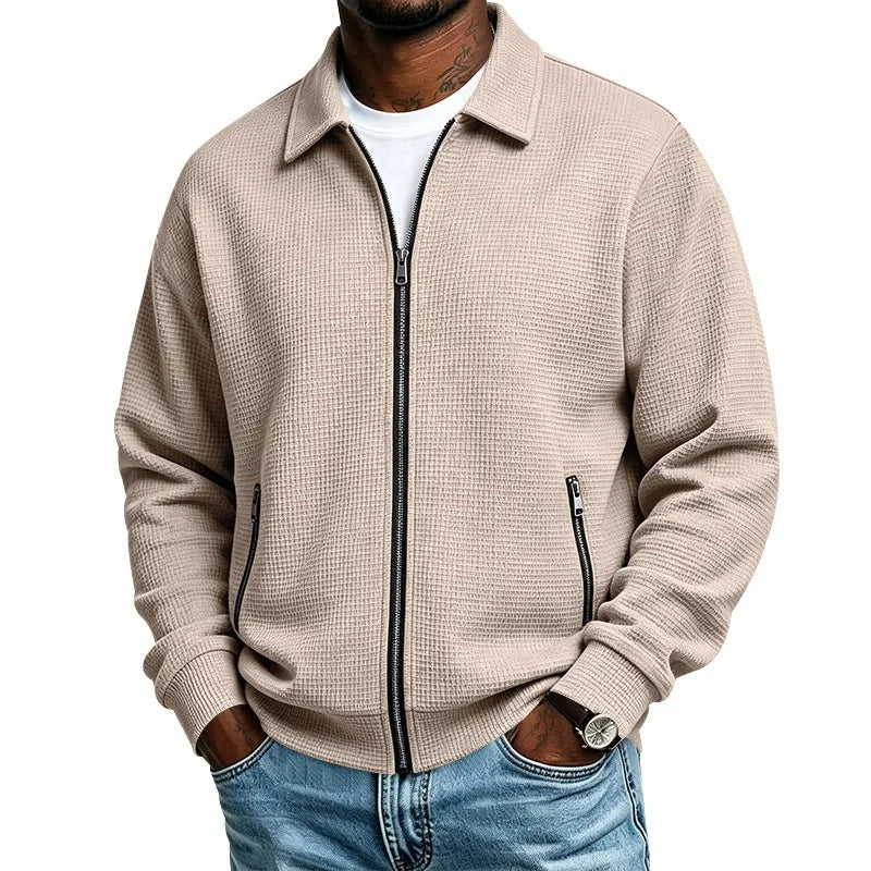 Men's Casual Waffle Jacket Set 50% Off