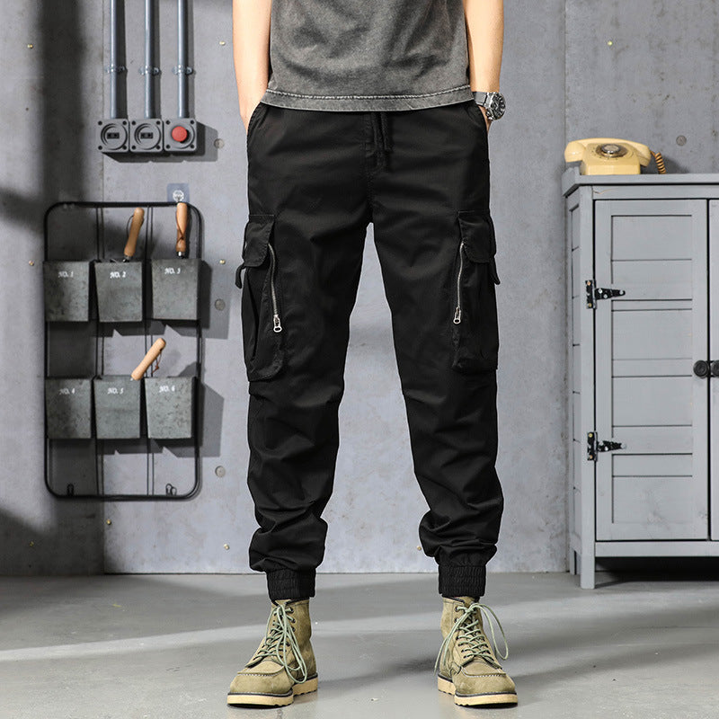 Men's New Vintage Multi‑Pocket Jogger Cargo Pants, Loose Fit Outdoor Casual Trousers