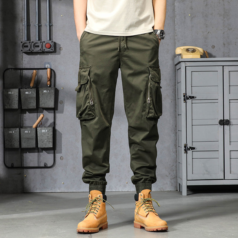 Men's New Vintage Multi‑Pocket Jogger Cargo Pants, Loose Fit Outdoor Casual Trousers
