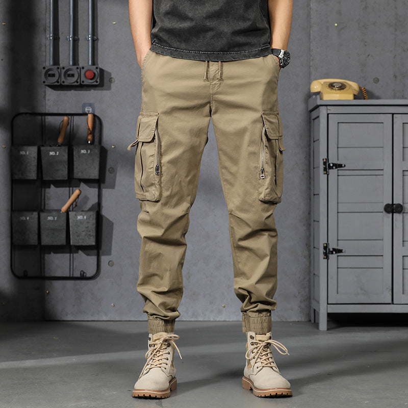 Men's New Vintage Multi‑Pocket Jogger Cargo Pants, Loose Fit Outdoor Casual Trousers
