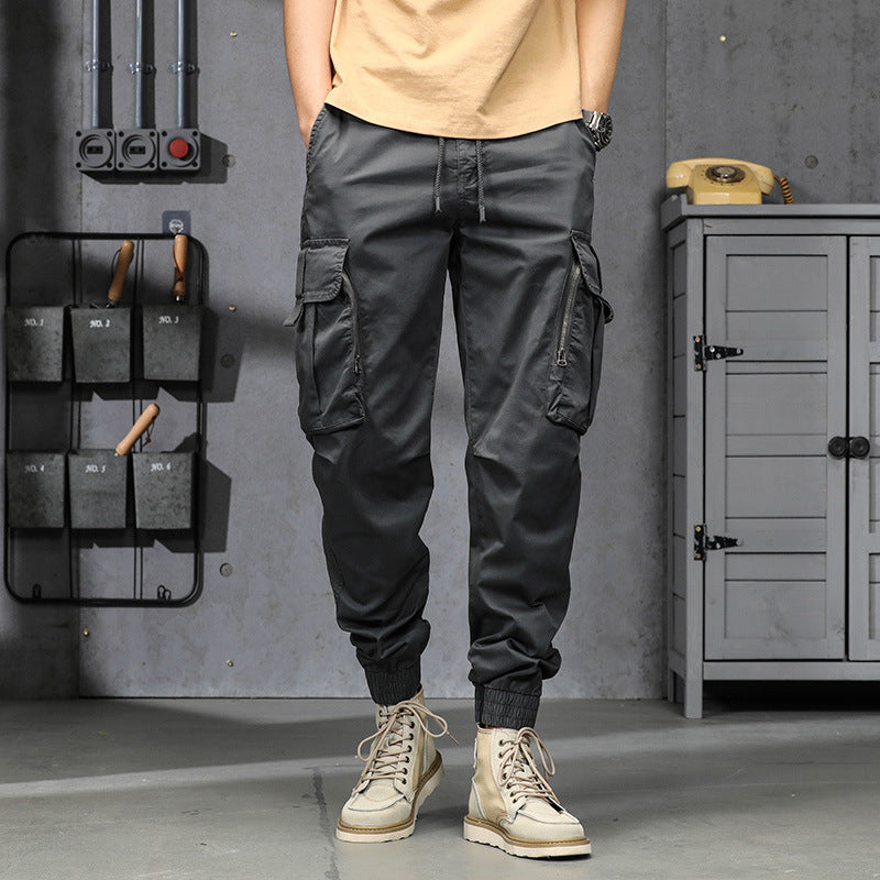 Men's New Vintage Multi‑Pocket Jogger Cargo Pants, Loose Fit Outdoor Casual Trousers