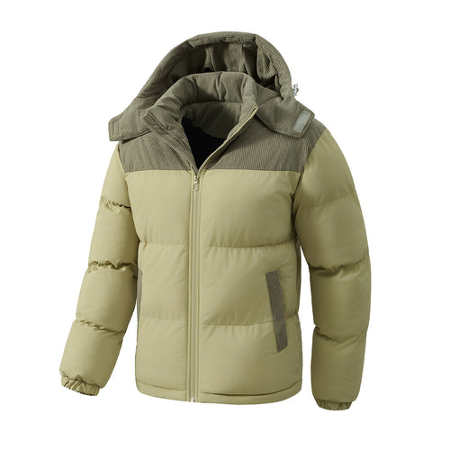 2026 New Men's Windproof Hooded Padded Jacket, Thick High Quality Winter Coat