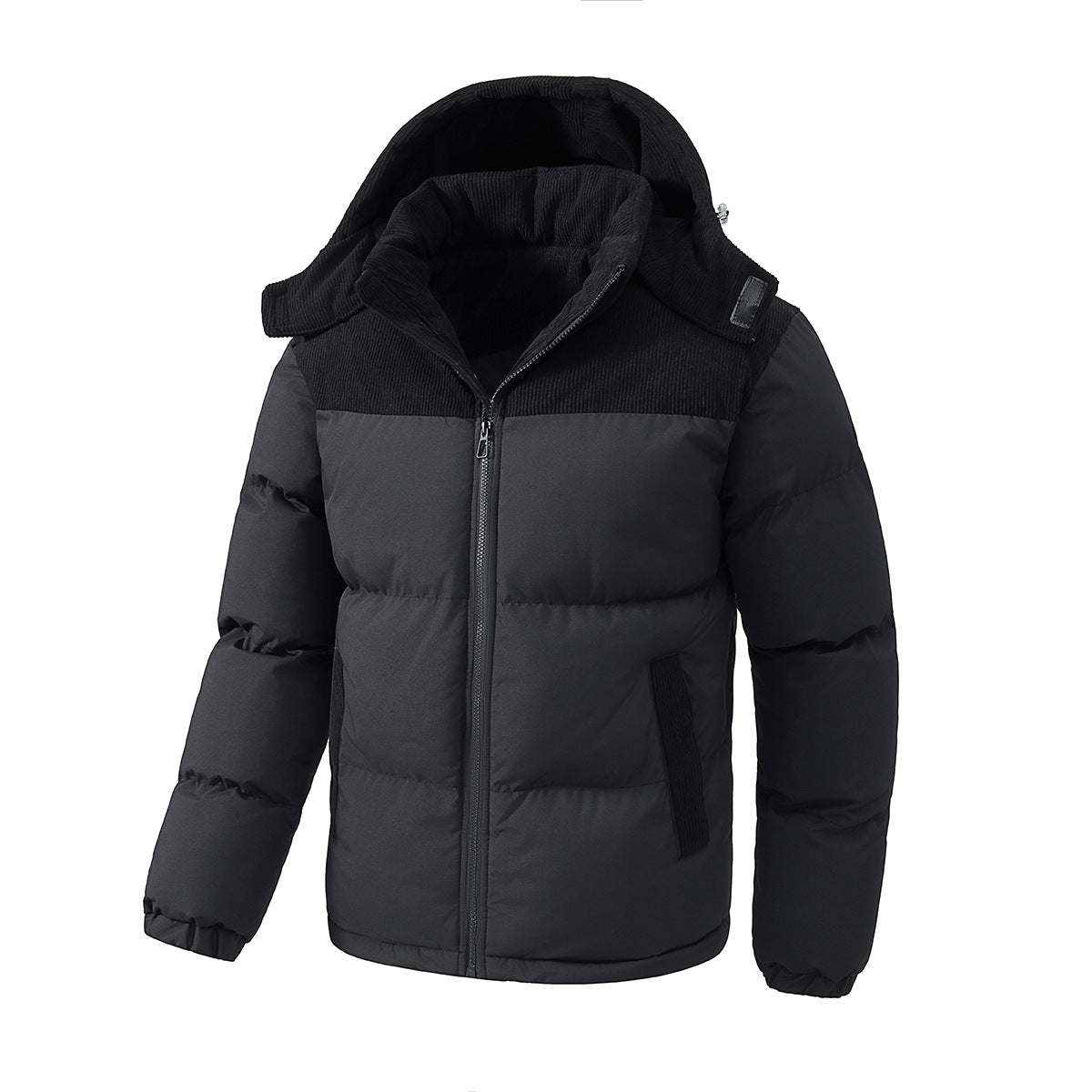 2026 New Men's Windproof Hooded Padded Jacket, Thick High Quality Winter Coat