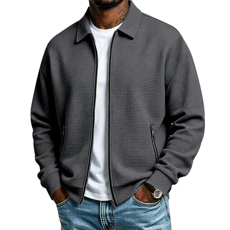 Men's Casual Waffle Jacket Set 50% Off